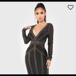 Black and Gold Party Dress